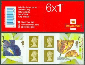 Gr.Britain 2009 Nafas flower postzegelboekje zelfkevend postfris/mnh