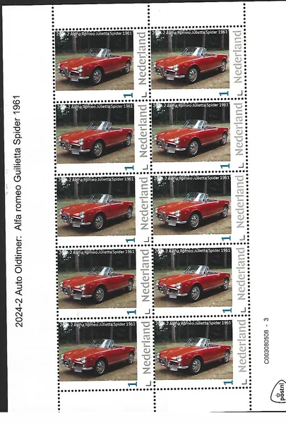 Nederland 2024-2 Auto Oldtimer: Alpha Romeo Spider sheetlet postfris/mnh