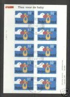 Netherlands V1735 Birth Stamp 80ct sheet of 10 stamps/sheetlet 1997V