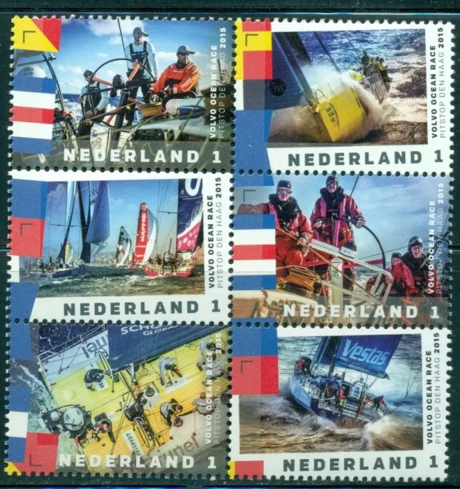 Netherlands 3303-3308 Volvo Ocean Race boats 2015 MNH