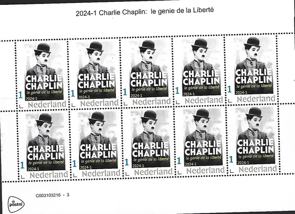 2024-1 Charlie Chaplin: The Genius of Liberty sheetlet MNH