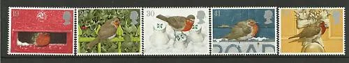 Gr.Britain 1995 Kerstmis vogels -Christmas birds - Weihnachten postfris/mnh