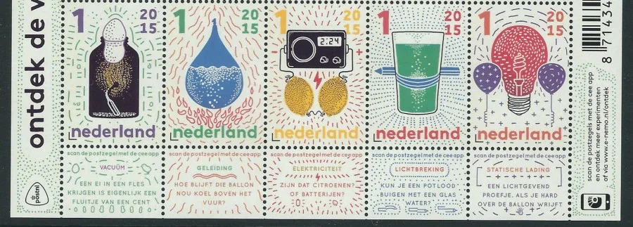 Nederland 3310-3314 Ontdek de wetenschap - science 2015 postfris/mnh