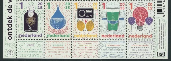 Netherlands 3310-3314 Discover Science 2015 MNH