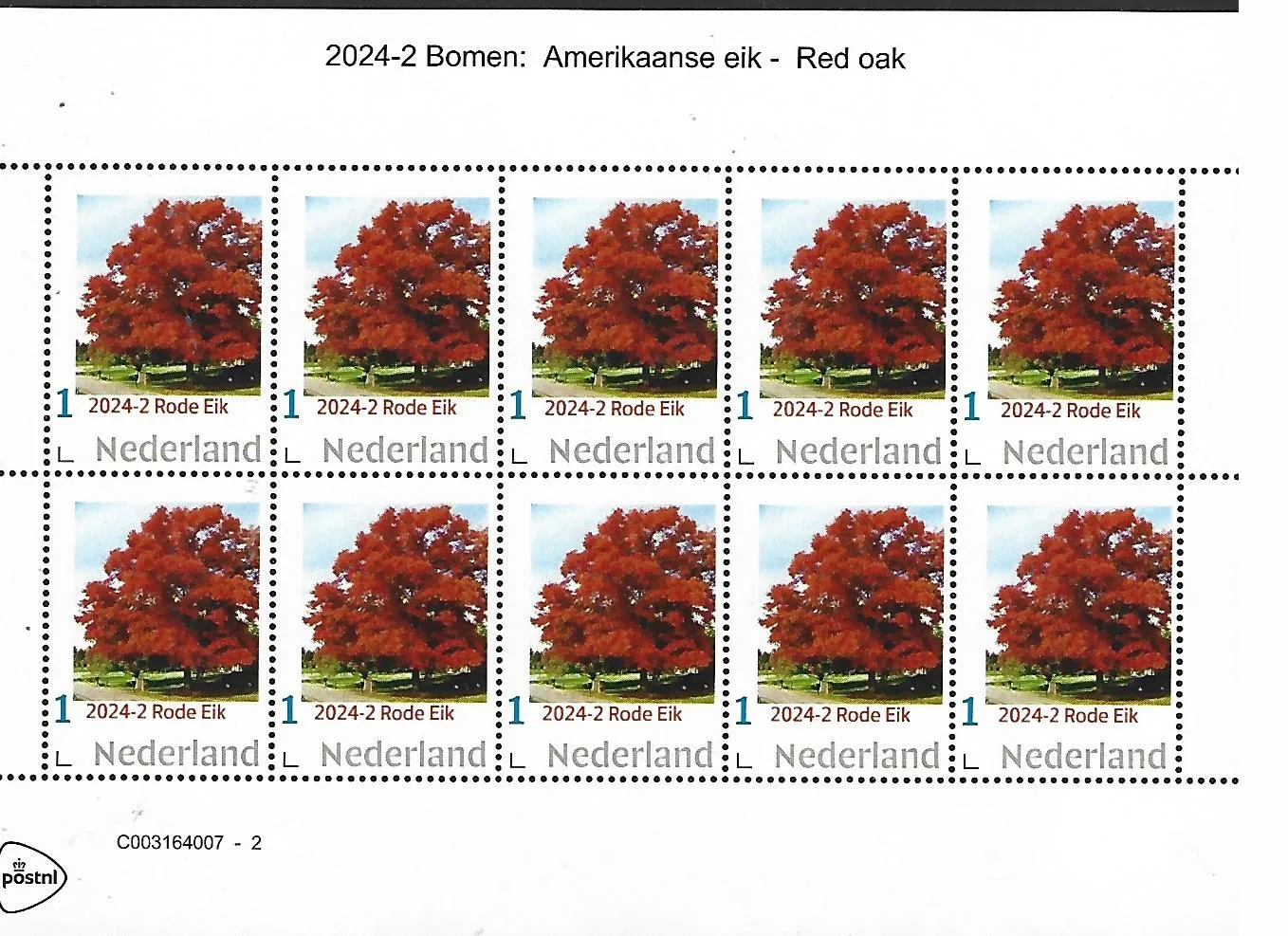 Niederlande 2024-2 Baum: Roteiche Red oak Markenheftchen postfrisch/mnh