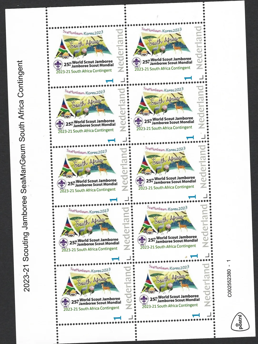 Niederlande 2023-21 Scouting Jamboree SeaManGeum S.Africa Kontingent postfrisch/mnh