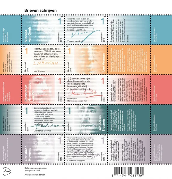 Netherlands V3315-3324 Letter writing 2015 MNH