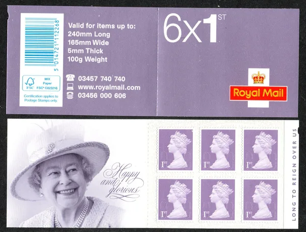 Gr. Britain 2016 Queen Elisabeth Long to Reign postzegelboekje herdruk postfris/mnh