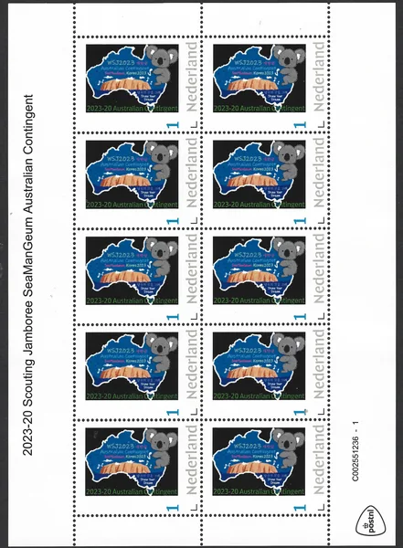 Nederland 2023-20 Scouting Jamboree SeaManGeum Australia contingent vel-sheetlet postfris/mnh