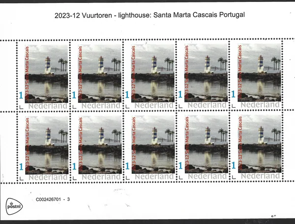 Netherlands 2023-12 Lighthouse: Santa Marta Cascais MNH
