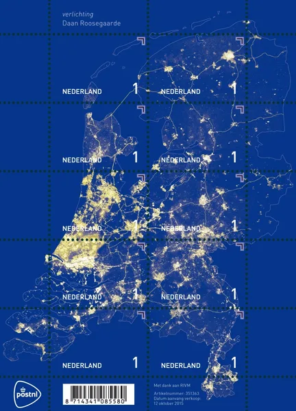 Netherlands V3341-3350 Lighting Space sheet 2015 MNH