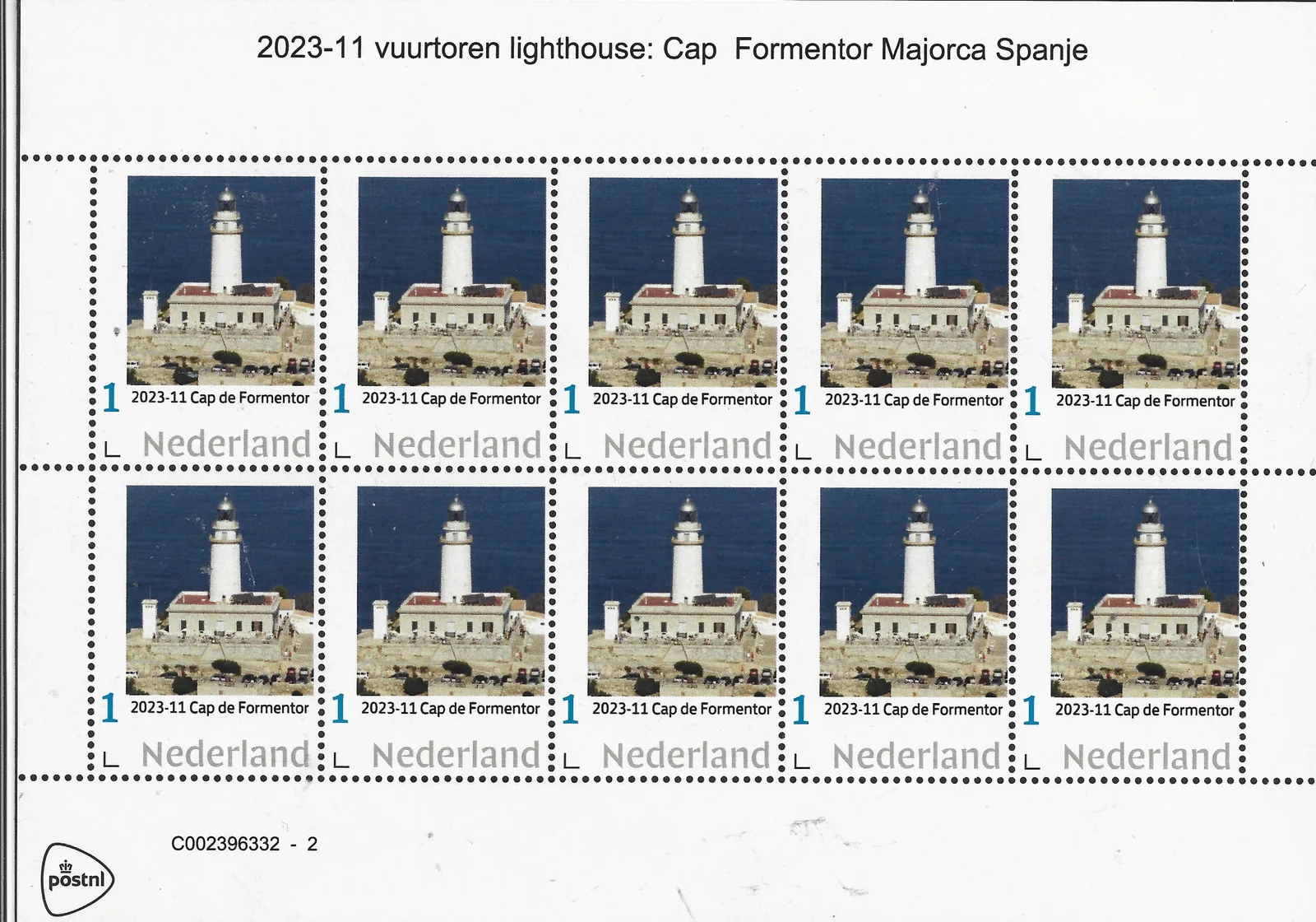 Niederlande 2023-11 Leuchtturm lighthouse: Cap de Formentor Mallorca Spanien Block postfrisch/MNH