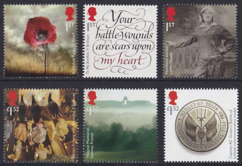 Großbritannien 2016 Erster Weltkrieg WWI 1916 postfrisch/mnh