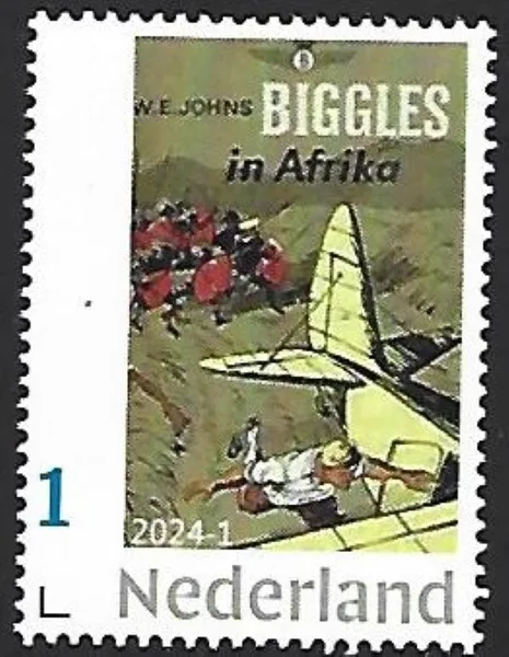Netherlands 2024-1 Storybook Biggles in Africa airplane MNH