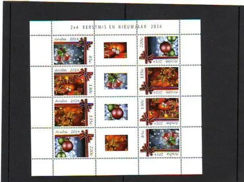Aruba 2014 Christmas and New Year sheetlet V780-783 MNH