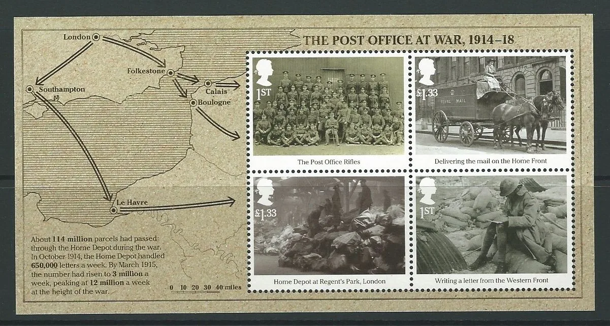 Großbritannien 2016 Erster Weltkrieg WWI 1916 Block postfrisch/mnh