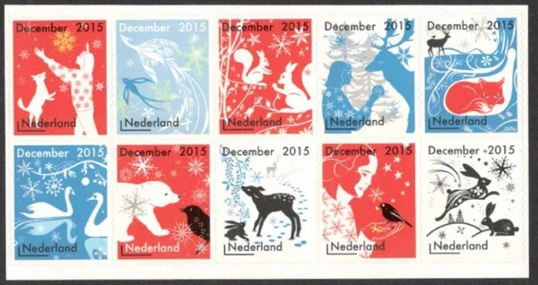 Netherlands 3363-3372 December stamps Christmas 2015 MNH