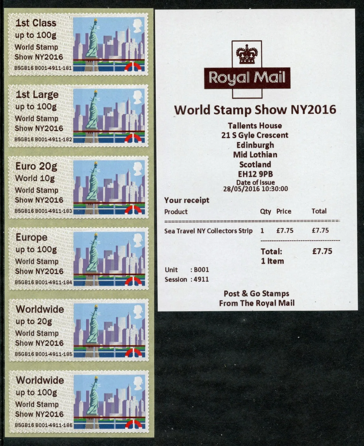 Gr. Britain 2016 post & Go building Druck: Newyork exhebition postfrisch/mnh