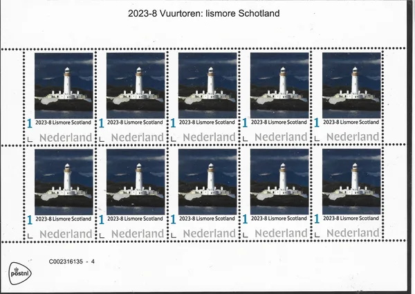Netherlands 2023-8 Lighthouse: Lismore Scotland sheet MNH