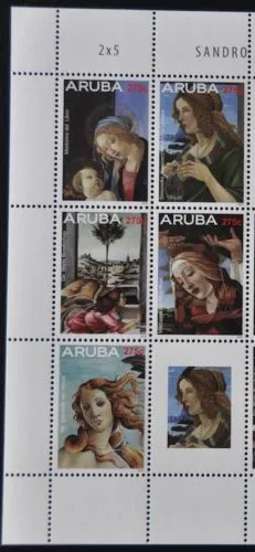 Aruba 2015 Botticelli Paintings 807-811 MNH