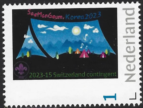 Netherlands 2023-15 Scouting Jamboree SeaManGeum Switzerland contingent MNH