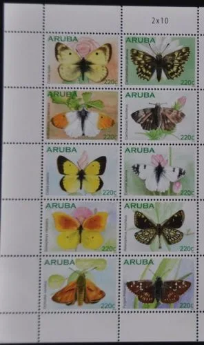 Aruba 2015 Vlinder butterflies 812-821 postfris-mnh