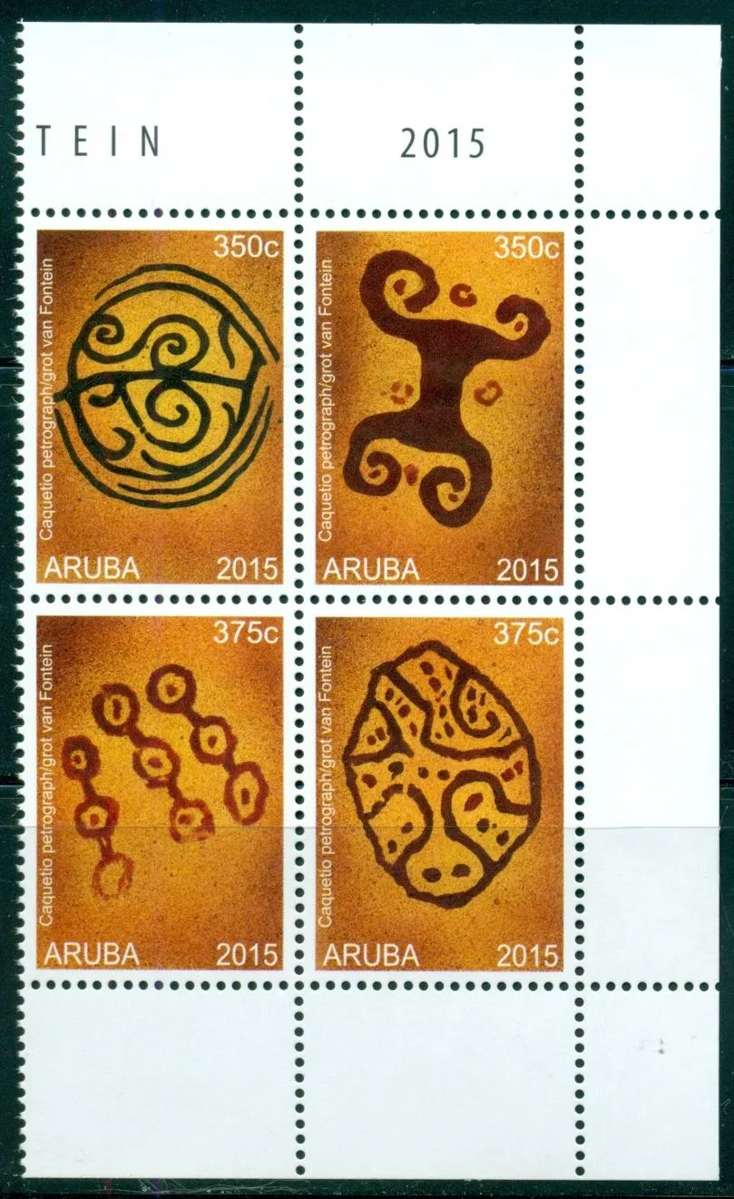 Aruba 2015 Fontein Cave 822-825 MNH