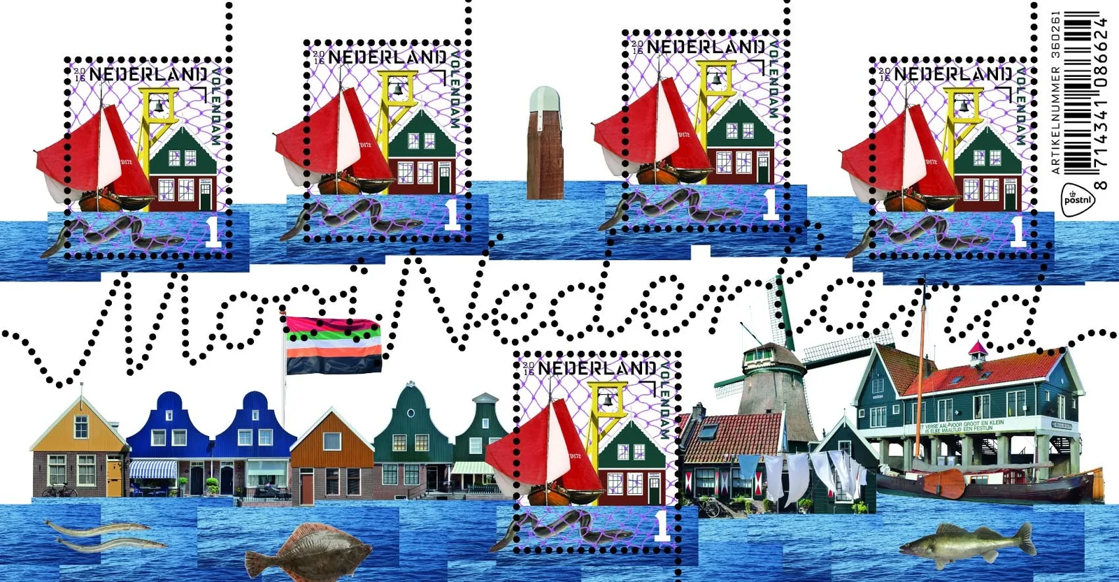 Netherlands 3386 Beautiful Netherlands Volendam sheet-m/s 2016 MNH