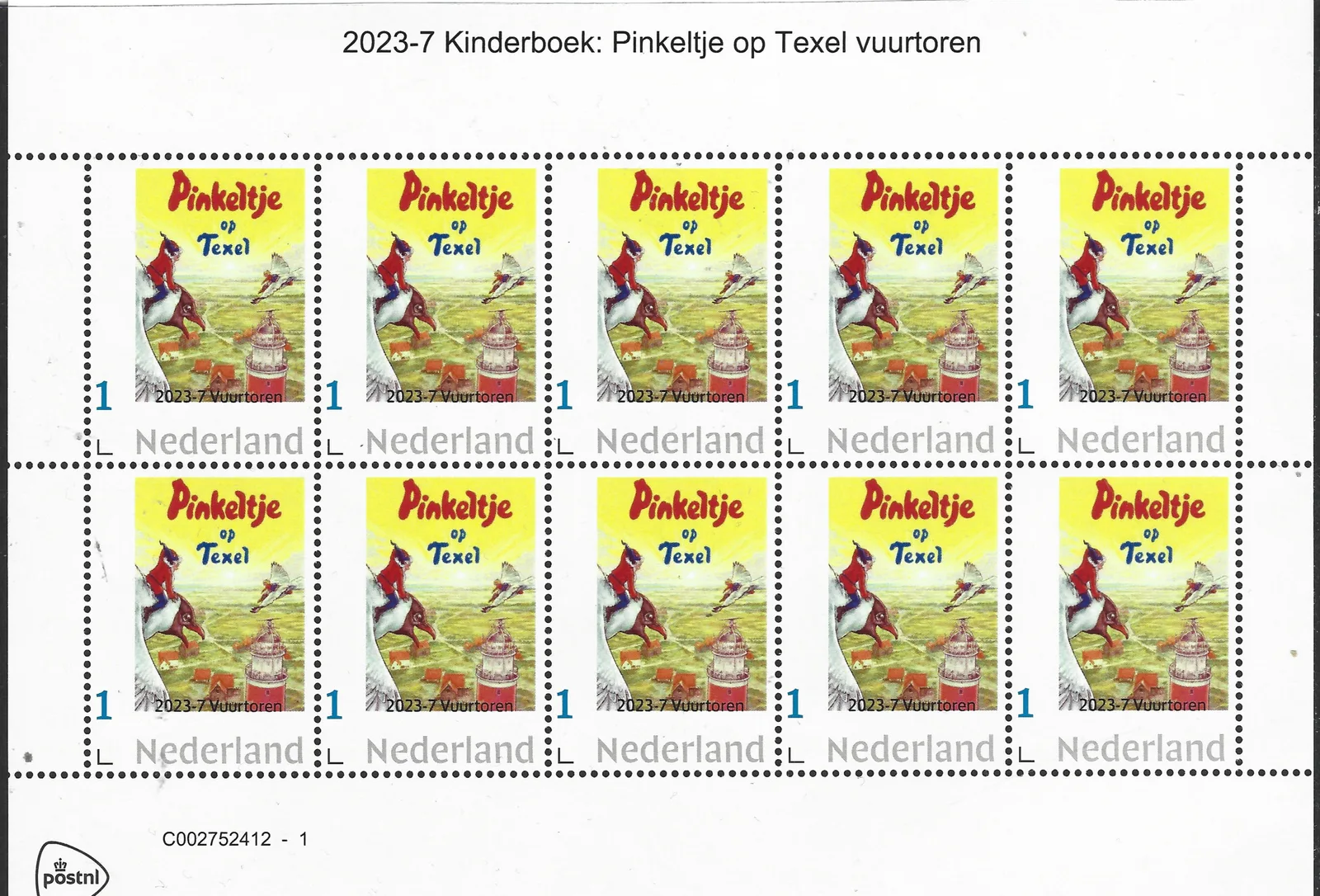 Niederlande 2023-7 Kinderbücher Pinkeltje auf Texel Leuchtturm Blockzeichen postfrisch