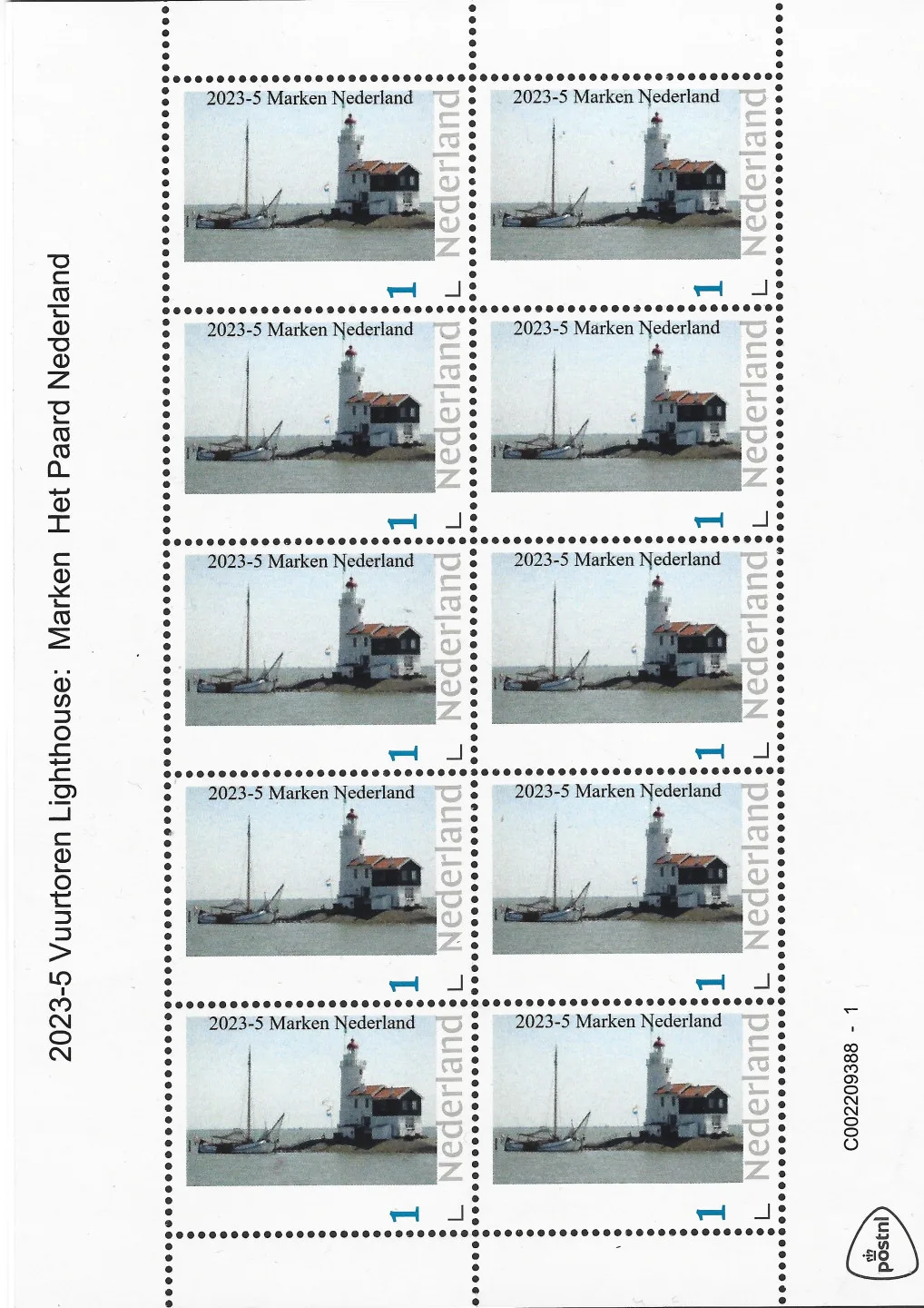 Niederlande 2023-5 Leuchtturm Vuurtoren: het Paard van Marken Niederlande Bogen postfrisch/ungebraucht