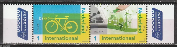 Nederland 3399-3400 Europa Denk Groen think Green 2016 postfris/mnh