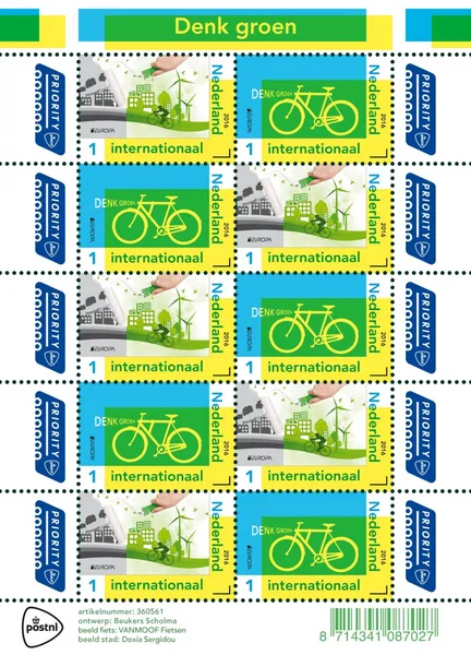 Nederland V3399-3400 Europa Denk Groen Think Green velletje-sheetlet 2016 postfris/mnh