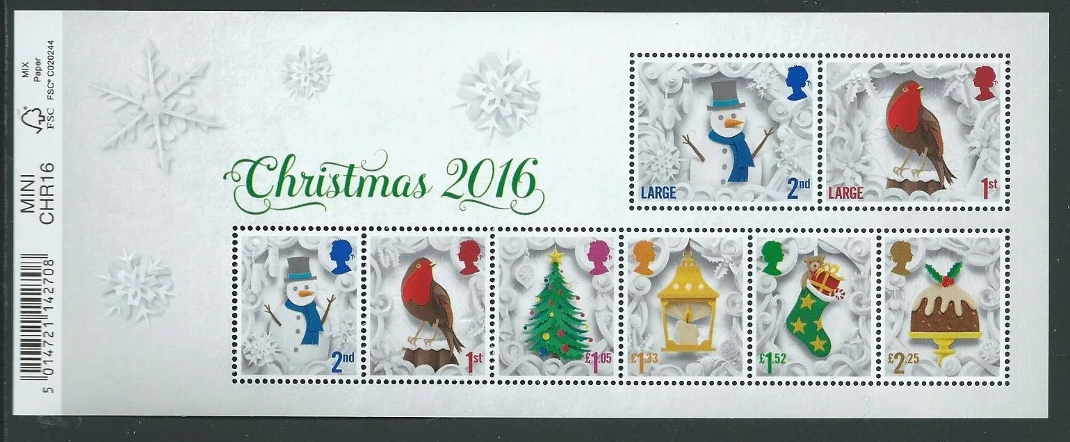 Gr. Britain 2016 Noël bloc-feuillet neuf/mnh