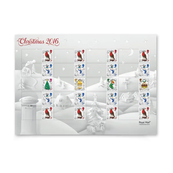 Großbritannien 2016 Weihnachtsmarken Smiler-Bogen postfrisch/mnh