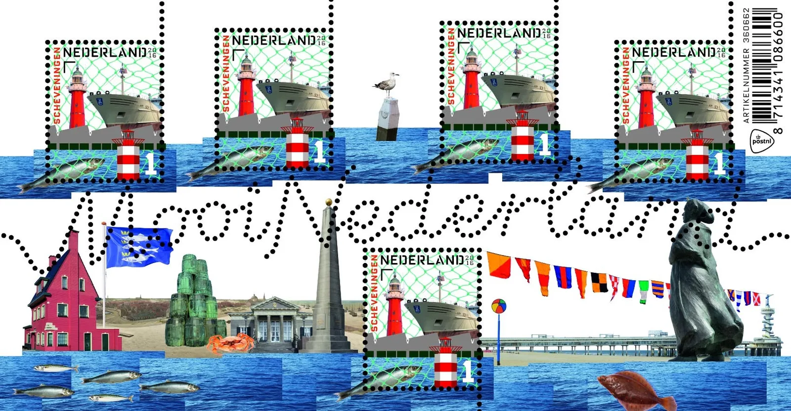 Netherlands 3411 Beautiful Netherlands Scheveningen block m/s 2016 MNH