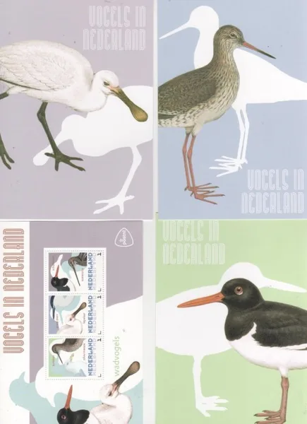 NEDERLAND 2014 VOGELS 2 Wadvogels birds oisseaux VELLETJE-SHEETLET postfris/mnh