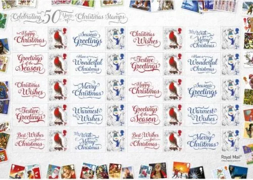 Great Britain 2016 50 Years Christmas Stamps Christmas Smiler Sheet MNH
