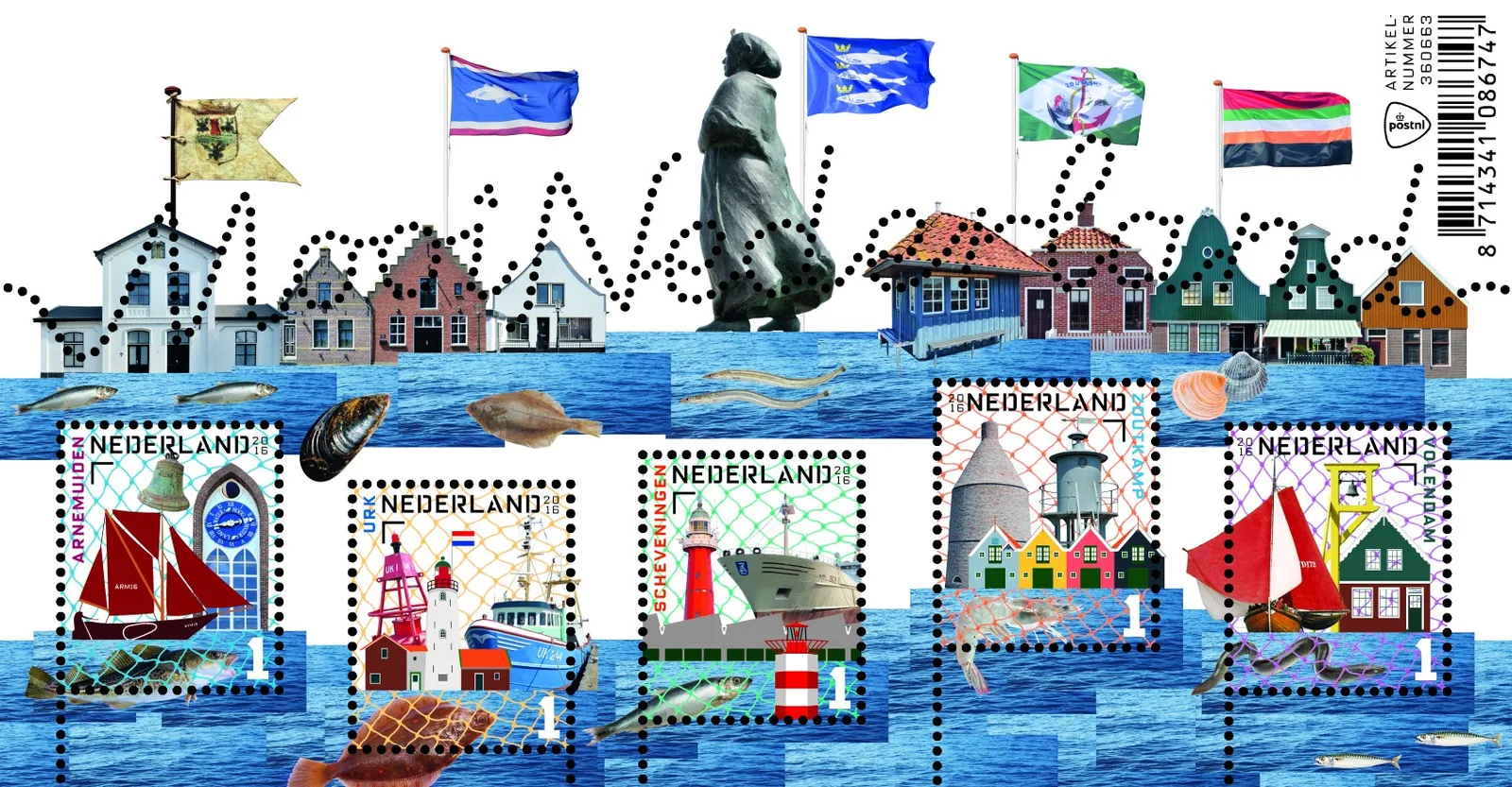 Nederland 3412 Mooi Nederland verzamelblok 15 blok-m/s 2016 postfris/mnh