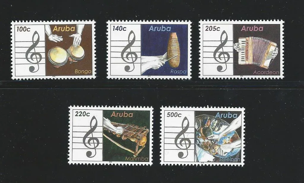 Aruba 2016 musical instruments 906-910 MNH