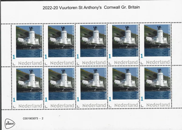2022-20 Vuurtoren lighthouse St Anthony's Cornwall Gr. Britain vel-sheetlet MNH