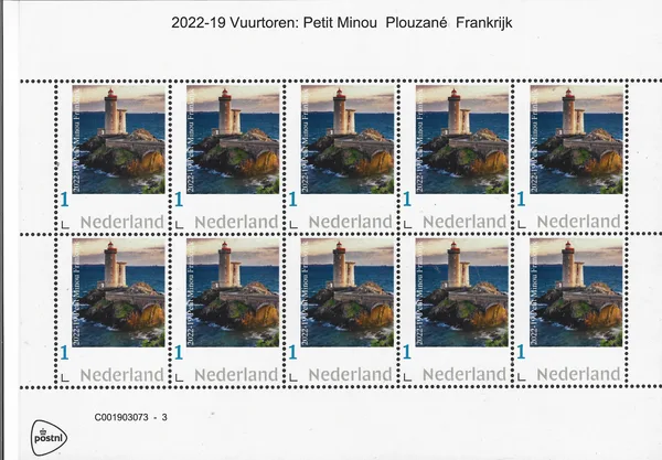 2022-19 Vuurtoren lighthouse Phare du Minou Frankrijk vel-sheetlet postfris/mnh