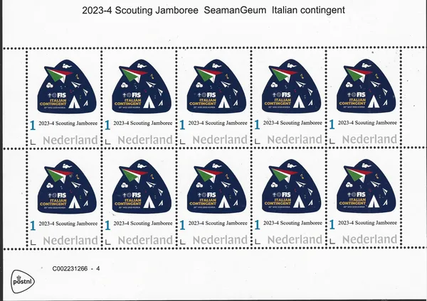 Nederland 2023-3 Scouting Jamboree SeaManGeum Z.Korea Italian contingent vel-sheetlet postfris/mnh