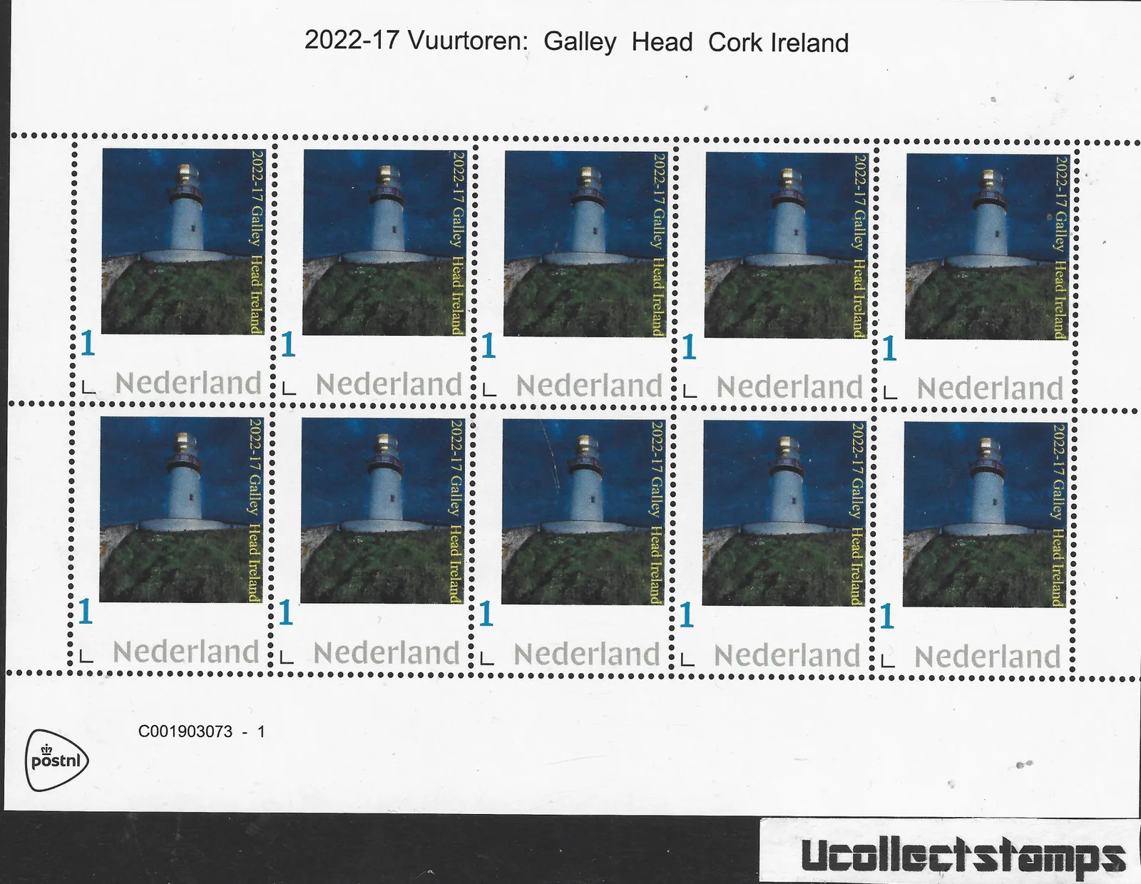 2022-17 Lighthouse Galley Head Cork Ireland vel-sheetlet MNH