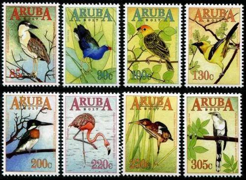 Aruba 2017 Fauna vogels birds 934-941 postris-mnh