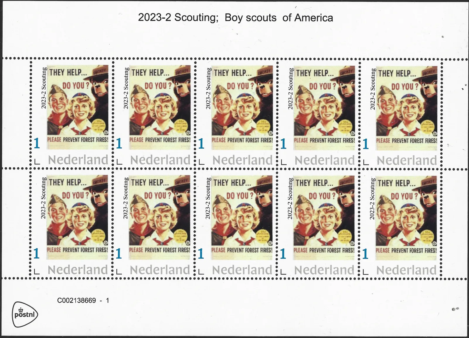 2023-2 Scouting: Boy scouts of America vel-sheetlet postfris/mnh
