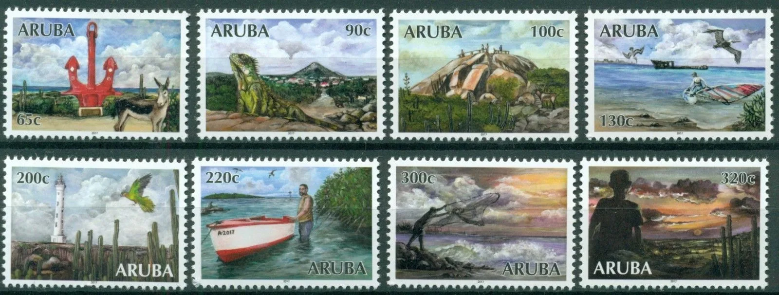 Aruba 2017 Toerisme sland views 951-958 postris-mnh