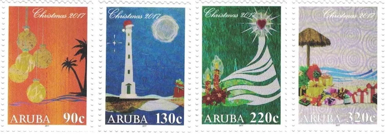 Aruba 2017 Kerstmis christmas 967-970 postris-mnh