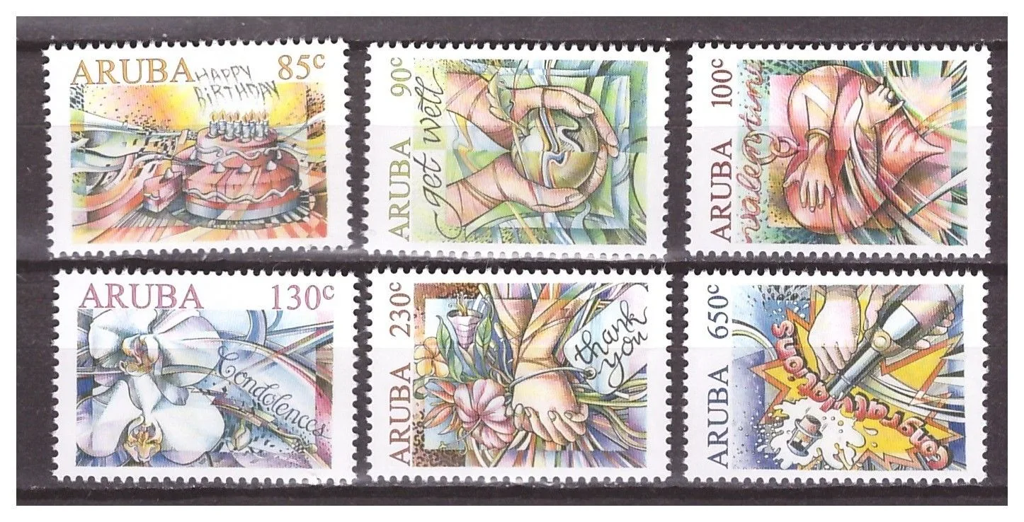 Aruba 2018 Wenszegels 977-982 postfris/mnh