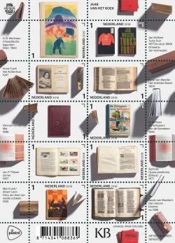 Nederland 3452-3461 Jr vh Boek Yr of the book, Anne Frank, Chess, Butterfly sheetlet 2016 postfris/