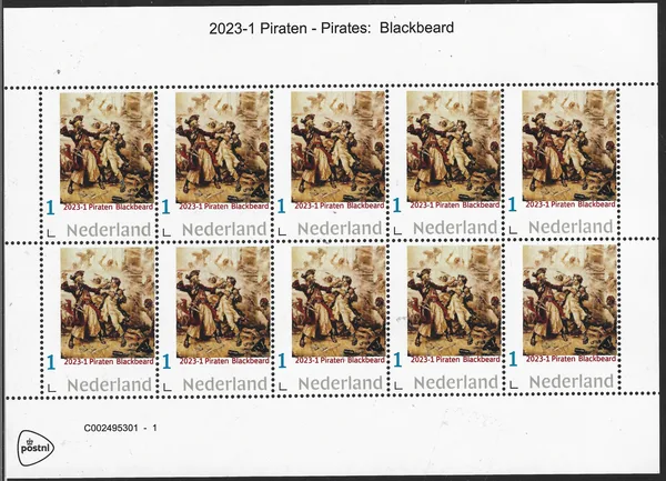 Netherlands 2023-1 Pirates Blackbeard sheet MNH